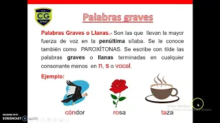 PALABRAS GRAVES - 2DO GRADO DE PRIMARIA