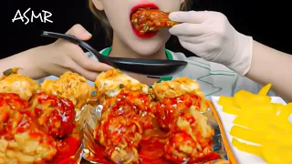 REAL MUKBANG | SPICY FOOD CHALLENGE | KFC CHICKEN FRIES TTEOKBOKKI | ASMR EATING | JINA