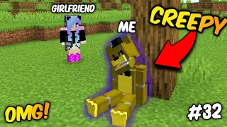 😱 I Became A Scary TEDDY BEAR To Troll My CUte Girlfriend in Minecraft | Hindi | #32