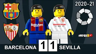 Barcelona vs Sevilla 1-1 • LaLiga 2020/21 in Lego • Resumen All Goal Highlights Lego Football Film