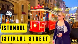 Istiklal Street Walking Tour | City Center | Istanbul | 4K