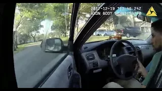 Police bodycam shows moment cop is dragged along road by driver he stopped for taking heroin