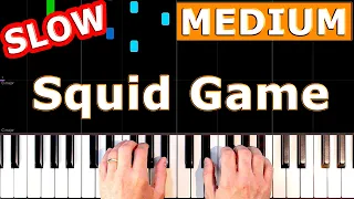 Squid Game - Theme - SLOW Piano Tutorial