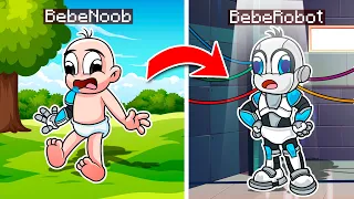 ¡BEBE NOOB SE TRANSFORMO EN ROBOT! 😱 🤖 ME CONVIERTO EN MINECRAFT TROLL