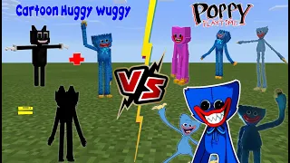 Cartoon Cat Huggy Wuggy VS Team Huggy Wuggy [Minecraft PE]