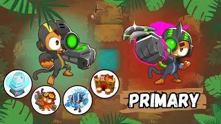 Tier 5 VS Buffed Tier 4 Primary Towers | BTD6