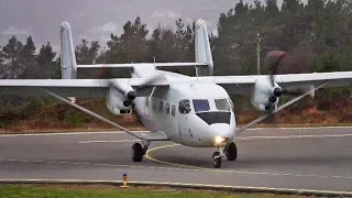 Antonov An-28 landing at Stord airport, march 2019