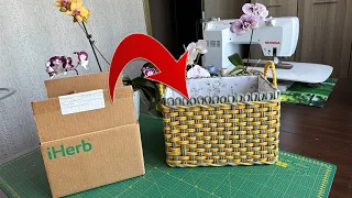 WHY BUY EXPENSIVE BASKETS IF YOU CAN MAKE IT WITH YOUR OWN HANDS. IDEA FROM CARDBOARD