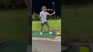 They gave him a wooden driver and he still delivered 😳👏 | #Shorts