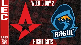 AST vs RGE Highlights | LEC Summer 2021 W6D2 | Astralis vs Rogue