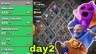 "august season"super bowler attack strategy th15|legend league attacks day2|clash of clans