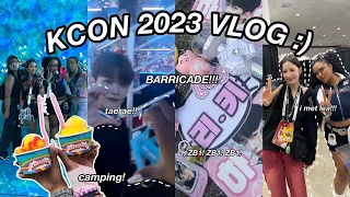 KCON LA 2023 VLOG | barricade, camping, & internet friends!!