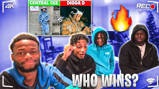 AMERICANS REACT TO CENTRAL CEE VS DIGGA D! **WHO'S BETTER?**