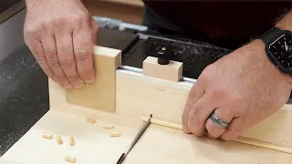 Simple ZERO-KICKBACK, Repeatable-Cut Crosscut Sled / How to Cut Small Pieces on the Table Saw