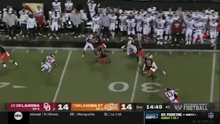 Oklahoma State 100 yard kick return against Oklahoma 2021 College Football