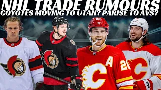 NHL Trade Rumours - Sens, NJ, Flames + Coyotes Moving to Utah? Parise to Avs? Waiver Claims
