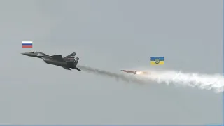 Scary moment! Famous Russian MiG-29 fighter jet explodes after being hit by a Ukrainian missile