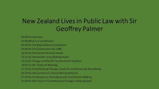 New Zealand Centre for Public Law—New Zealand Lives in Public Law with Sir Geoffrey Palmer