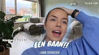 NIEUWE BANK en decoratie in huis & Ik heb een BAAN!👩‍💻👏 ❋ VLOG #128 - Sanne Verhoeven