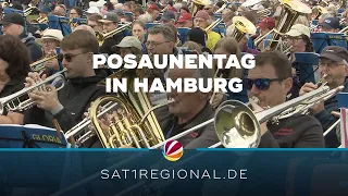 Posaunentag mit 17.000 Blechbläsern in Hamburger Stadtpark