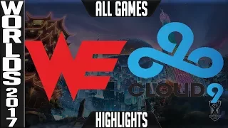 WE vs C9 Highlights ALL GAMES - Worlds 2017 Quarterfinals Team WE vs Cloud 9 Up ALL GAMES