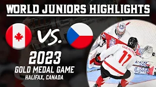 Canada vs. Czechia | 2023 WJC Gold Medal Game | Extended Highlights