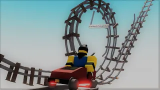 How to reach the end of Cart Ride Around Nothing (Roblox)