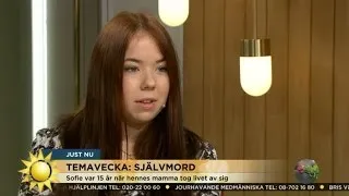 Sofie var 15 år när hennes mamma tog sitt liv - Nyhetsmorgon (TV4)