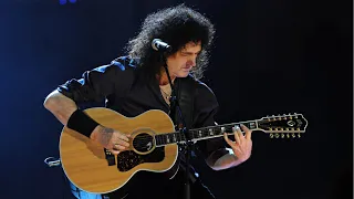 8 minutes of Brian May playing the acoustic guitar (live compilation)