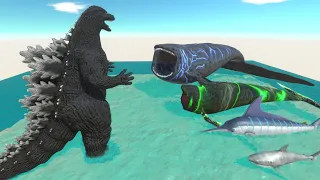 Evolution of BLOOP vs Heisei Godzilla! Giant Aquatics beat Kaiju? - Animal Revolt Battle Simulator