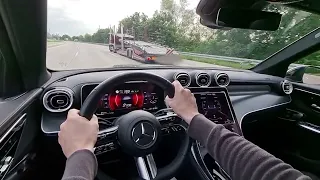 Mercedes GLC  Drive on Autobahn & Top Speed