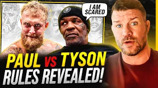 BISPING reacts: Mike Tyson vs Jake Paul RULES REVEALED - "I'M SCARED TO DEATH!"