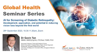 Global Health Seminar Series: AI for Screening of Diabetic Retinopathy