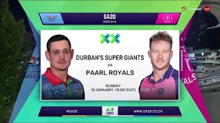 Betway SA20 | Durban's Super Giants vs Paarl Royals | Build Up