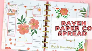 PLAN WITH ME | RAVEN PAPER CO SPREAD | THE HAPPY PLANNER