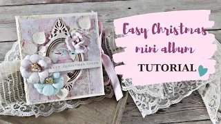 Easy Christmas mini album|Tutorial|Marina Manioti