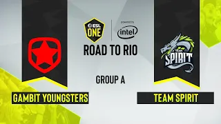 CS:GO - Gambit Youngsters vs. Team Spirit [Dust2] Map 2 - ESL One: Road to Rio - Group A - CIS