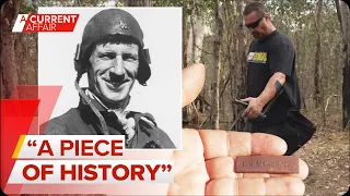 Man armed with metal detector uncovers new clues in 1942 aviation mystery | A Current Affair