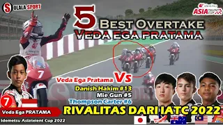 5 overtake dan battle terbaik Veda Ega Pratama Asia Talent Cup 2022, Ngeriii ...!!!