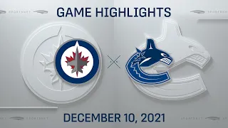 NHL Highlights | Jets vs. Canucks - Dec 10, 2021