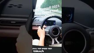 BYD Seagull 2023 Top Speed Test 0-125km/h #shorts  #bydseagull #byd #short #shortvideo #shortsvideo