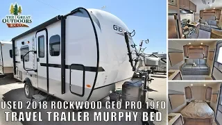 USED 2018 ROCKWOOD GEO PRO 19FD TRAVEL TRAILER Murphy Bed Lightweight RV Greeley Colorado Sales