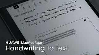 HUAWEI MatePad Paper - Handwriting To Text