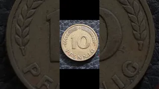 Coin, GERMANY - FEDERAL REPUBLIC, 10 Pfennig  1950 youtube Shot ,👑️🧲🤑 subscribe channel Thanks