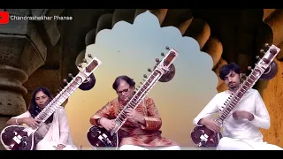 TRIVENI-  SWARALATA- THADE RAHIYO O BANKE YAAR on the Sitar by Chandrashekhar Phanse and team