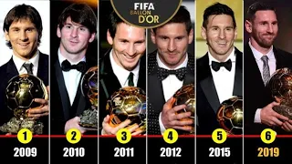 Lionel Messi ● All Ballon D'Or Awards ● 2009 - 2019