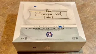 NEW RELEASE!  2019 TOPPS LUMINARIES HIGH END BASEBALL CARD BOX OPENING!