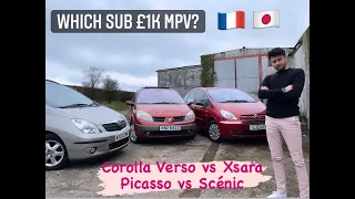 SUB-£1k Budget MPV Shootout - Corolla Verso vs Xsara Picasso vs Scenic II