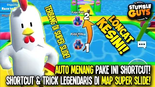 SHORTCUT & TRICK SUPER SLIDE PALING OP! BISA BOOSTING DARI AWAL & TEMBUS! - Stumble Guys Indonesia