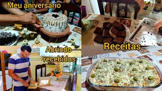 dia do meu aniversário + abrindo recebidos